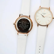 Personalised Ladies Architect Blanc Watch With White Strap