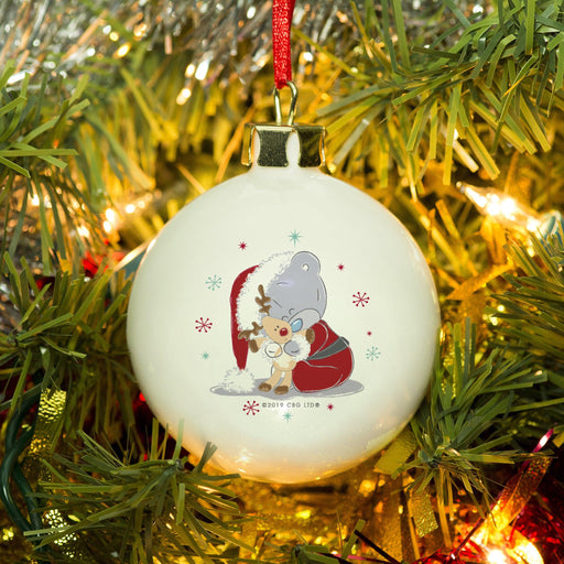 Personalised Me To You Christmas Cuddles Bauble