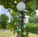 Copis & Glass Drop Recycled Glass Driftwood Wind Chime - Green & White