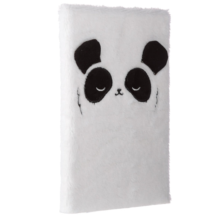 Fluffy Plush Panda Design Notebook 