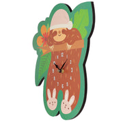 Sleepy Sloth Shaped Wall Clock - Myhappymoments.co.uk
