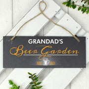 Personalised Beer Garden Printed Hanging Slate Sign
