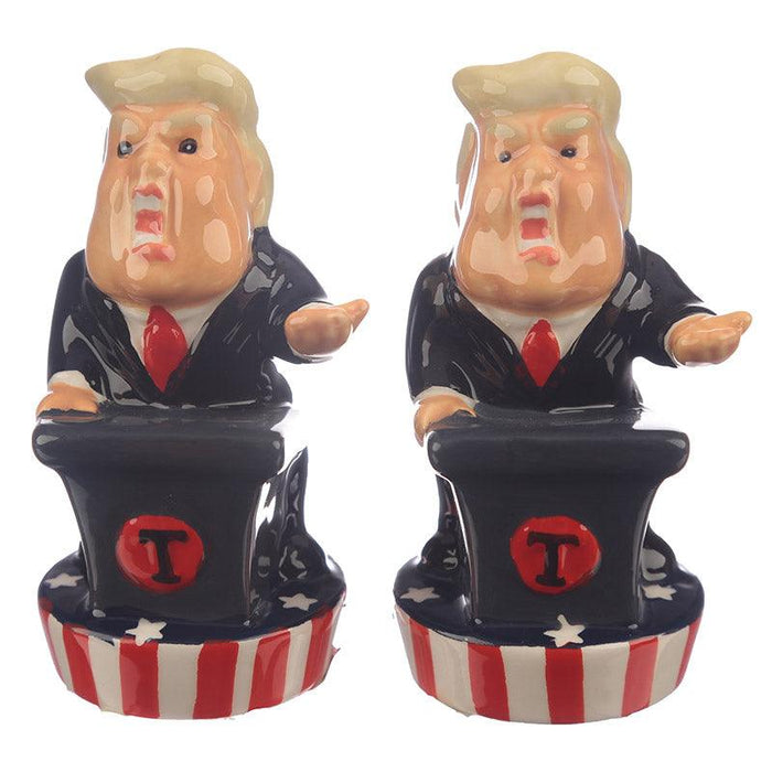 The President Donald Trump Ceramic Salt and Pepper Set