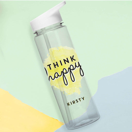 Personalised Think Happy Water Bottle