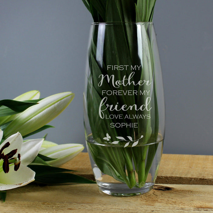 Personalised First My Mother, Forever My Friend Vase - Myhappymoments.co.uk