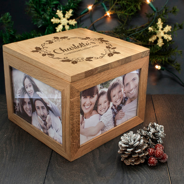 Personalised Christmas Memory Box - Mistletoe Design