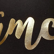 Personalised Gold Name Heart Black Cushion Cover - Myhappymoments.co.uk