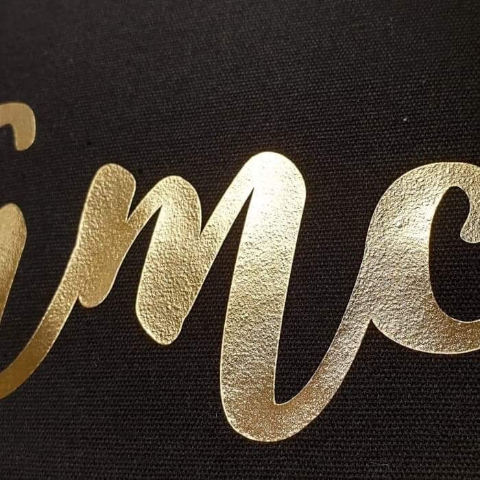 Personalised Gold Name Heart Black Cushion Cover - Myhappymoments.co.uk