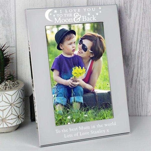 Personalised I Love You To The Moon And Back Photo Frame 4x6 - Myhappymoments.co.uk