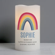 Personalised Rainbow LED Candle