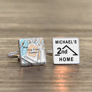Football Club Stadium Map 2nd HOME Cufflinks