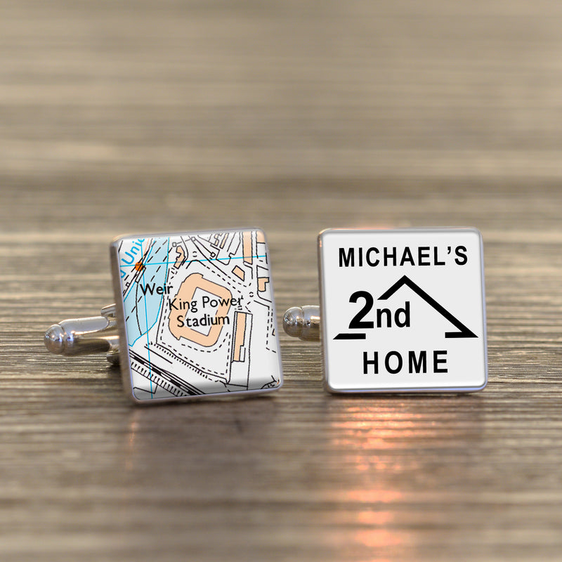 Football Club Stadium Map 2nd HOME Cufflinks
