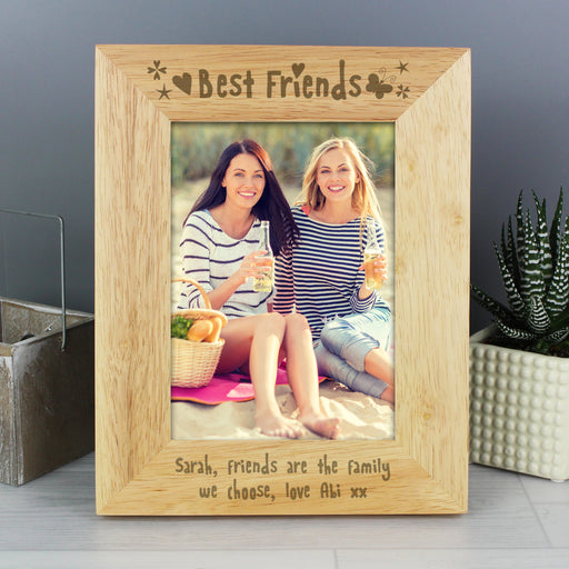 Personalised Best Friends Wooden Photo Frame 5x7