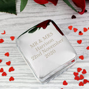 Personalised Chrome Ring Box