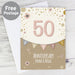 Personalised Rose Gold Bunting Card
