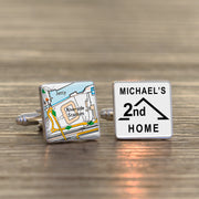 Football Club Stadium Map 2nd HOME Cufflinks