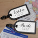 Personalised Bride And Groom Wedding Premium Faux Leather Luggage Tags - Myhappymoments.co.uk
