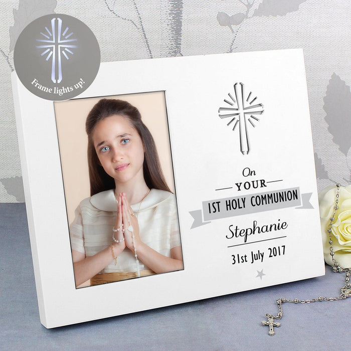 Personalised On Your First Holy Communion 4x6 Light Up Photo Frame