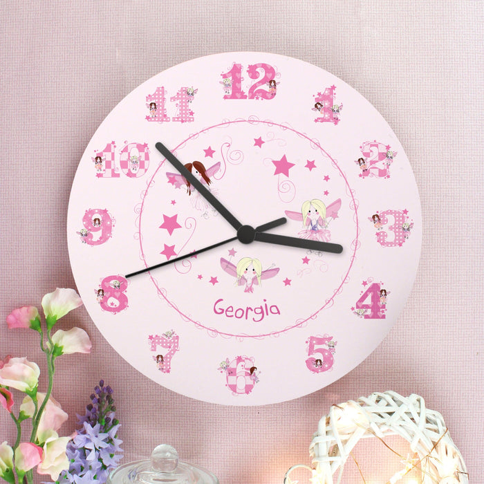 Personalised Fairy Wooden Clock