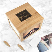 Personalised Wedding Oak Photo Keepsake Cube Box - Myhappymoments.co.uk