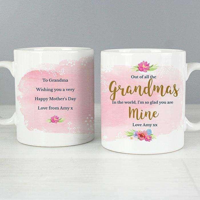 Personalised Floral Watercolour Mug - Myhappymoments.co.uk