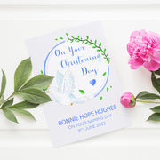 Personalised On Your Christening Day Dove Print