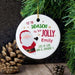 Personalised Tis The Season To Be Jolly Round Ceramic Christmas Decoration - Myhappymoments.co.uk