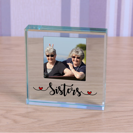 Photo Glass Token - Sisters Keepsake Gift
