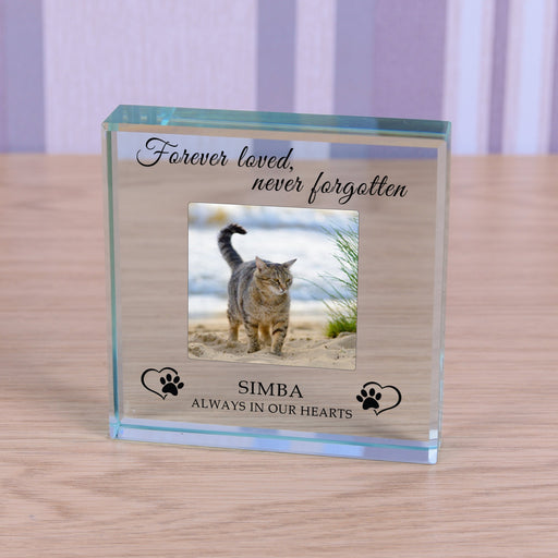 Personalised Cat Memorial Glass Token - Always In My Hearts