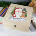 Personalised Colourful Santa Wooden Christmas Eve Box
