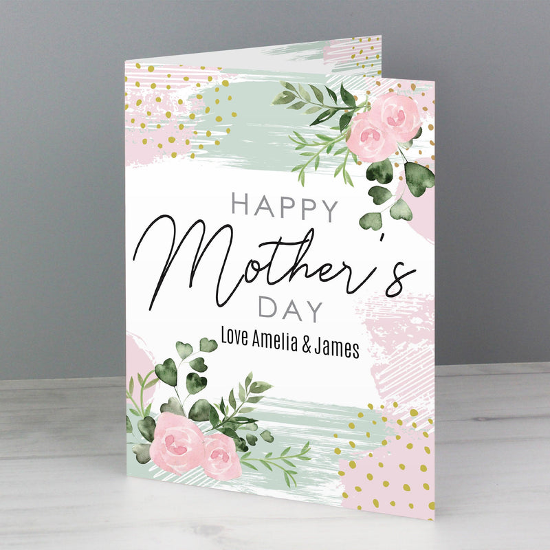 Personalised Abstract Rose Happy Mother’s Day Card