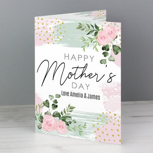 Personalised Abstract Rose Happy Mother’s Day Card