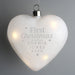 Personalised First Christmas LED Hanging Glass Heart Decoration 