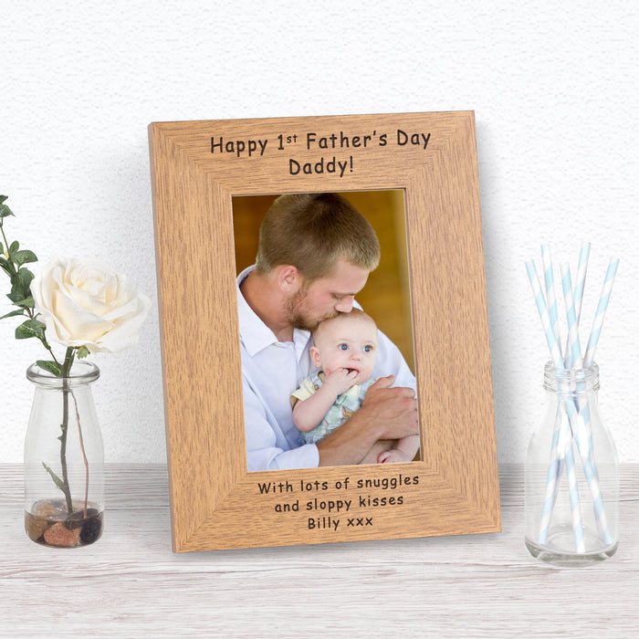 Personalised Happy 1st Fathers Day Photo Frame - Myhappymoments.co.uk