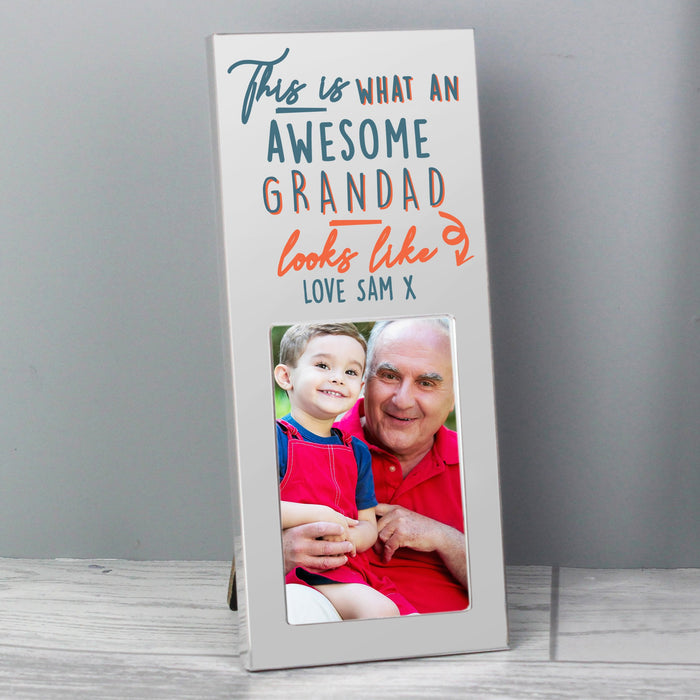 Personalised This Is What Awesome Looks Like Photo Frame Silver 2x3