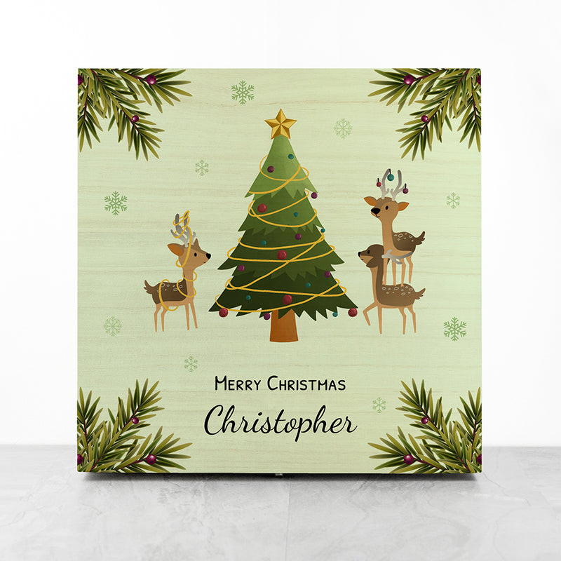Personalised Playing Reindeers Christmas Eve Box
