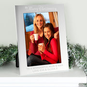 Personalised Merry Christmas Silver 5x7 Photo Frame