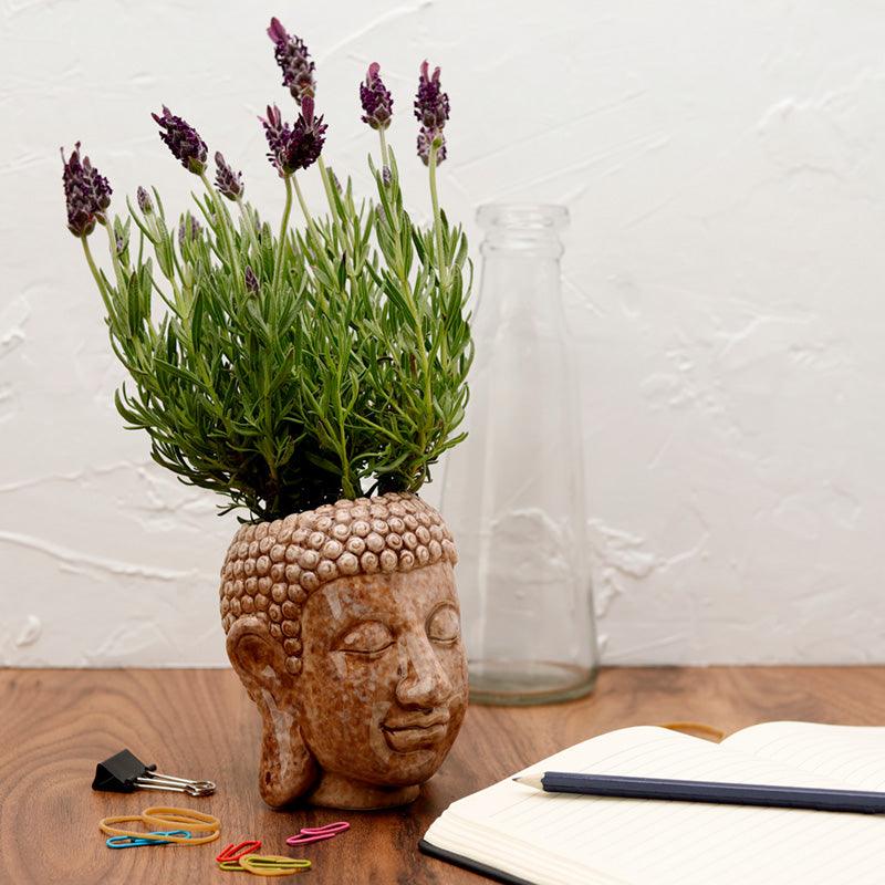 Thai Buddha Planter - Ceramic Indoor Freestanding