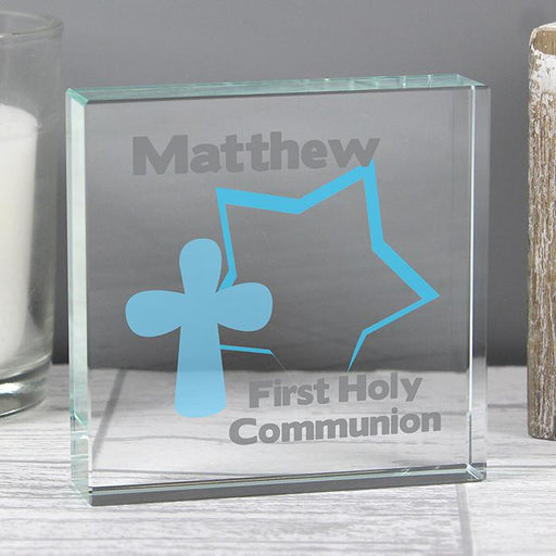 Personalised Star Cross Large Crystal Token - Myhappymoments.co.uk