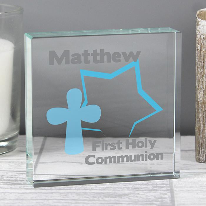 Personalised Star Cross Large Crystal Token - Myhappymoments.co.uk