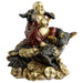 Chinese Buddha on Coins and Wealth Toad Figurine
