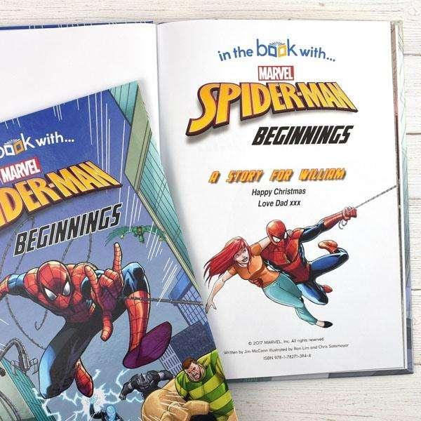 Personalised Marvel Spider-Man Story Book Hardback - Myhappymoments.co.uk