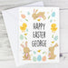Personalised Easter Bunny & Chick Card