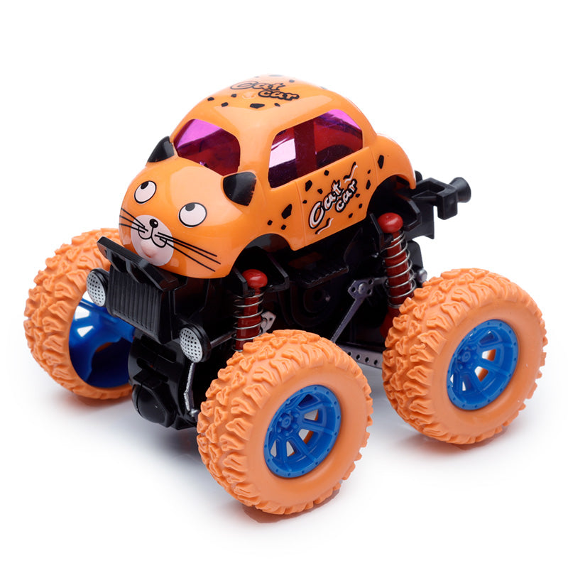Cute Animal 4x4 Stunt Friction Pull Back/Push Forward Action Toy