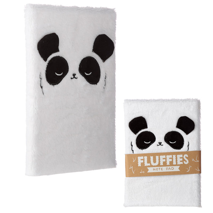 Fluffy Plush Panda Design Notebook 