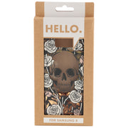 Skulls & Roses Glitter Phone Case Fits Samsung 8 - Myhappymoments.co.uk