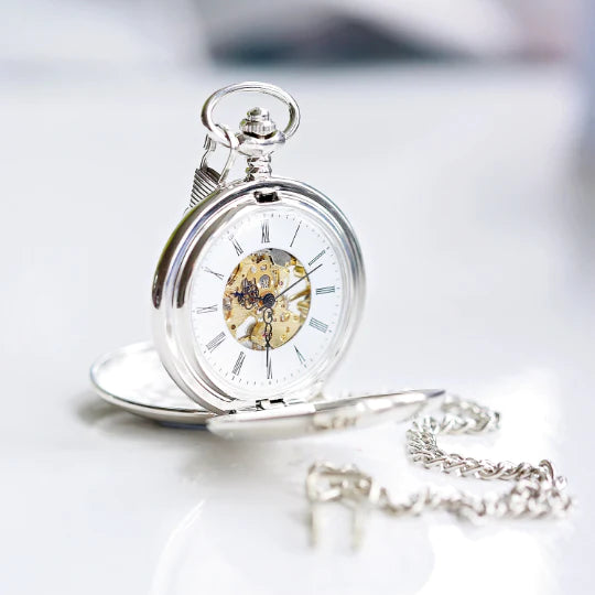 Personalised Dual Opening Pocket Watch