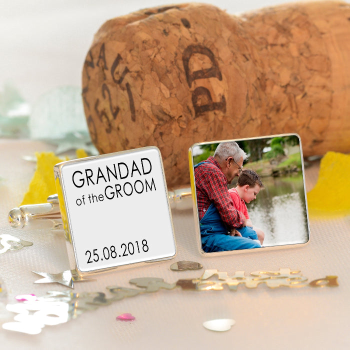 Personalised Wedding Role Photo Cufflinks