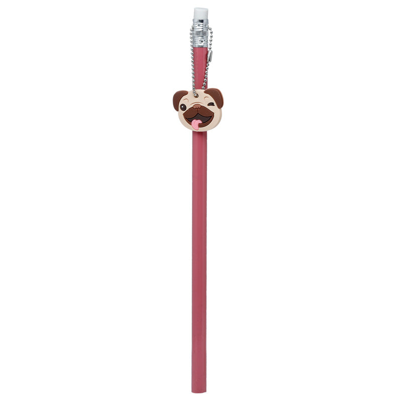 Mopps Pug Set of 2 PVC Charm Pencils