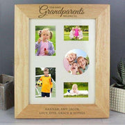 Personalised 8x10 'The Best Grandparents' Wooden Frame - Myhappymoments.co.uk